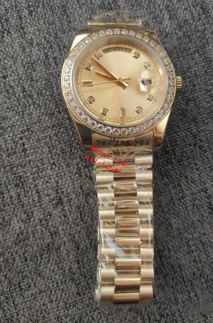 Luxury Watch 40mm 218348 228348 Diamond Bezel 18K Yellow Gold Steel Bracelet Sapphire Asia 2813 Mechanical Classic Mens Watches Waterproof, Sapphire glass
Luxury Watch 40mm 218348 228348 Diamond Bezel 18K Yellow Gold Steel Bracelet Sapphire Asia 2813 Mechanical Classic Mens Watches Waterproof, Sapphire glass