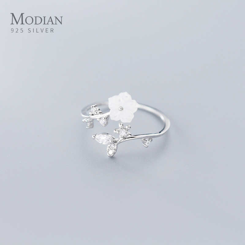 925 Sterling Silver Radiant Zircon Leaves White Shell Flower Free Size Ring for Women Plant Original Jewelry 210707
925 Sterling Silver Radiant Zircon Leaves White Shell Flower Free Size Ring for Women Plant Original Jewelry 210707