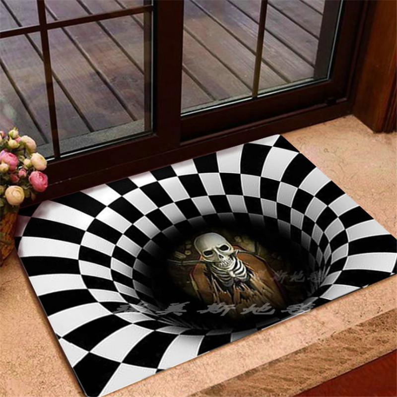 Party Decoration Horror Halloween Doormats Skulls 3D Printing Mat/Rug Kitchen Mat Nordic Flannel Home Decor Large Carpets For Living Room Be Best qual