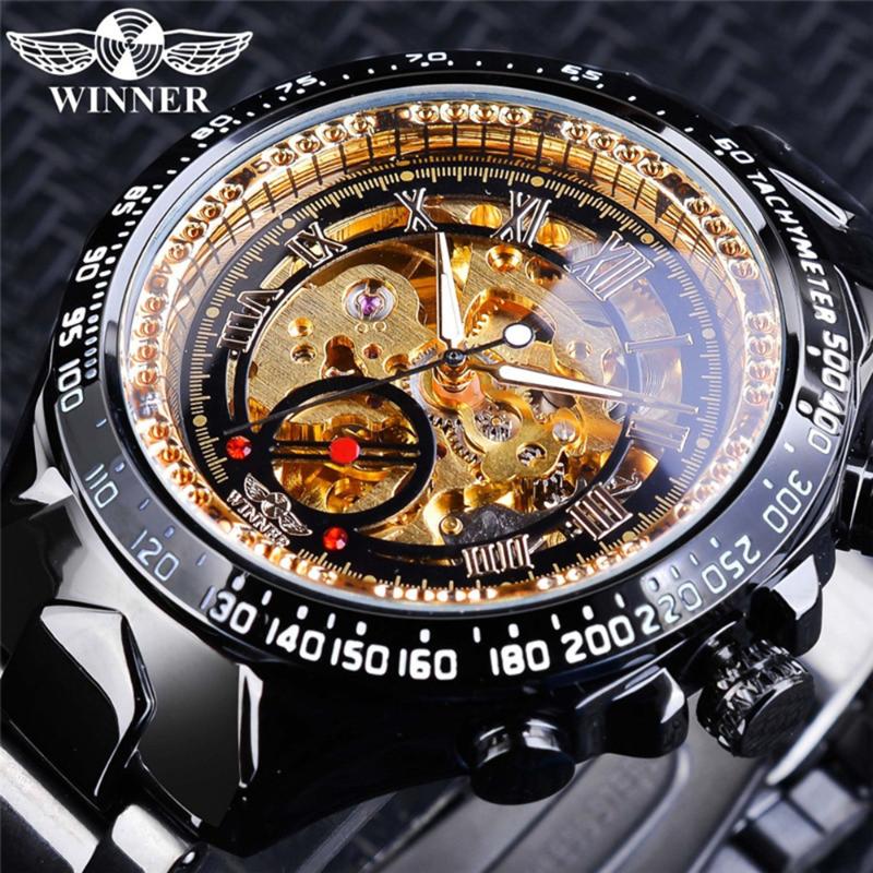 Wristwatches Men Gold Watches Automatic Mechanical Watch Male Skeleton Wristwatch Stainless Steel Band Top Sports Design, Slivery;brown
Wristwatches Men Gold Watches Automatic Mechanical Watch Male Skeleton Wristwatch Stainless Steel Band Top Sports Design, Slivery;brown