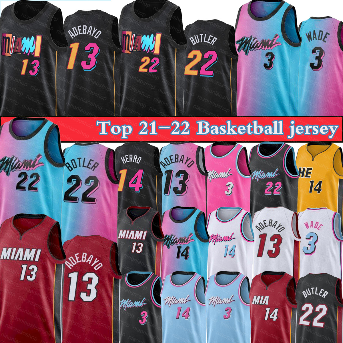Jimmy 22 Butler Basketball Jerseys 13 Adebayo Jersey Dwyane 3 Wade Tyler 14 Herro Men 2022 Camiseta baloncesto T-shirt Miami Heat Stock S-XXL 75th anniversary
Jimmy 22 Butler Basketball Jerseys 13 Adebayo Jersey Dwyane 3 Wade Tyler 14 Herro Men 2022 Camiseta baloncesto T-shirt Miami Heat Stock S-XXL 75th anniversary