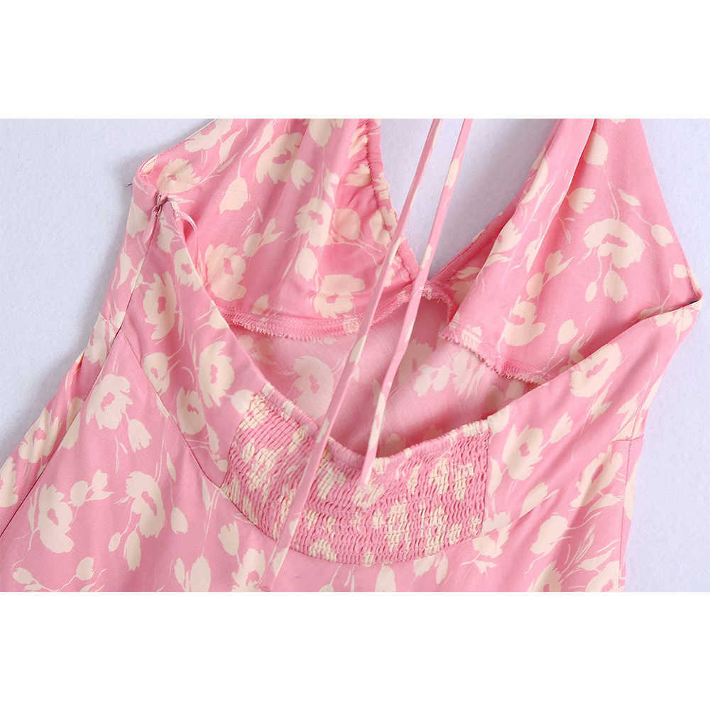 Summer Dress Women Backless Elegant Casual Fashion Chic Lady Woman Halter Dress Sundress 210709