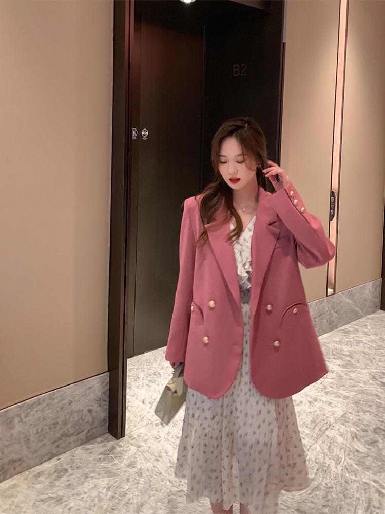 High Sense Of Temperament Small Suit Jacket Ladies Spring And Autumn British Style Double-breasted Design Commuter Women' Suits & Blazers, Black
High Sense Of Temperament Small Suit Jacket Ladies Spring And Autumn British Style Double-breasted Design Commuter Women' Suits & Blazers, Black