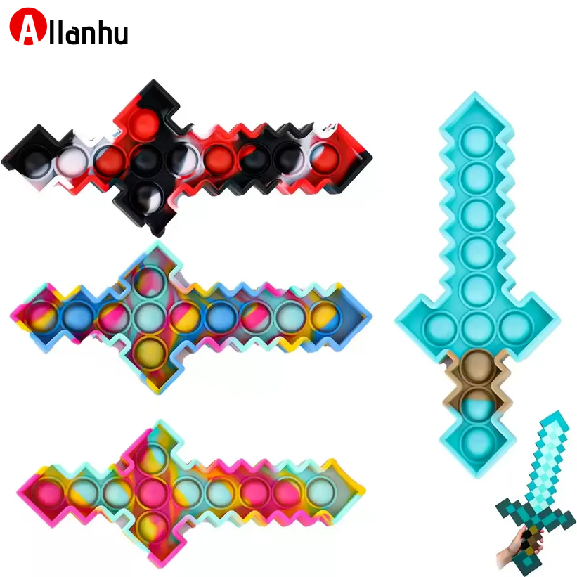NEW! New Fidget Toys best-selling knife, sword, silicone rainbow color bubble decompression toy gift for children
NEW! New Fidget Toys best-selling knife, sword, silicone rainbow color bubble decompression toy gift for children