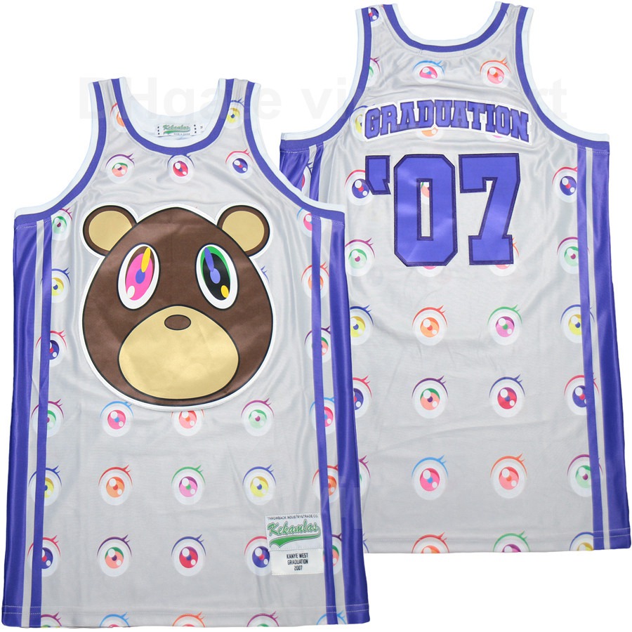 Men KANYE WEST #07 GRADUATION ALBUM Basketball Jersey White Color Embroidery And Sewing Sport Breathable Pure Cotton Uniform Good Quality, Black
Men KANYE WEST #07 GRADUATION ALBUM Basketball Jersey White Color Embroidery And Sewing Sport Breathable Pure Cotton Uniform Good Quality, Black