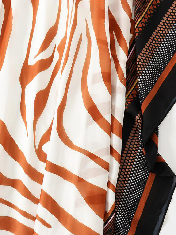 VKBN Summer Dress Women V-neck Striped Print Batwing Sleeve Plus Size Women Maxi Dresses for Women 210507