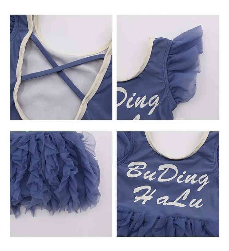 summer children's lace princess swimsuit girls kids swimwear for baby 210515
