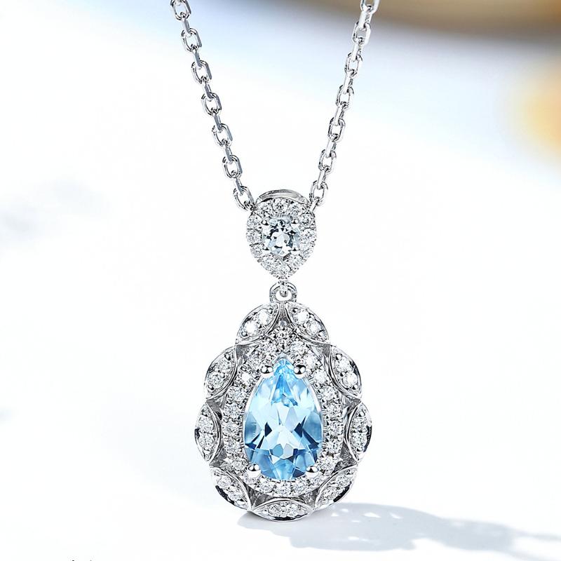 Lockets Vintage Aquamarine Blue Crystal Topaz Gemstones Diamond Pendant Necklaces For Women White Gold Silver Color Jewelry Fashion Gift
Lockets Vintage Aquamarine Blue Crystal Topaz Gemstones Diamond Pendant Necklaces For Women White Gold Silver Color Jewelry Fashion Gift