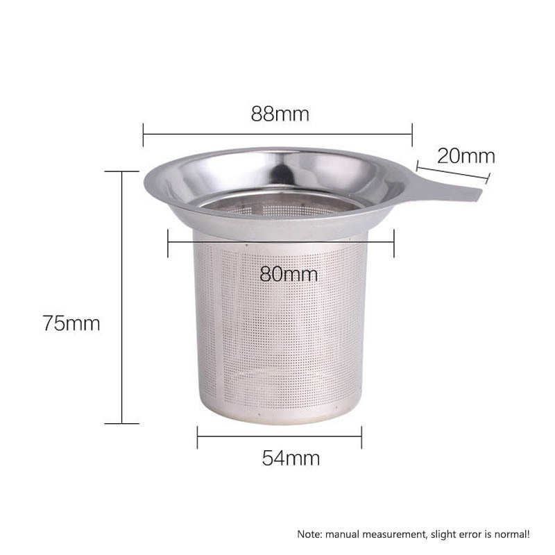 Reusable Tea Strainer Loose Tea Leaf Spice Filter Tea Infuser Stainless Steel Teapot Accessories Fine Mesh Drinkware