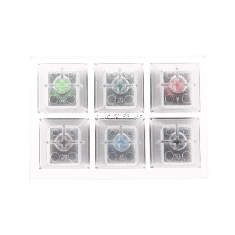 Mechanical Keyboard Clear Keycaps 6 Key Caps Swit6X Tester Kit For Cherry MX
