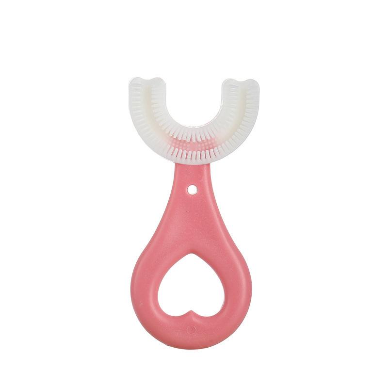 Baby Kids Teethers Health Care Brushes U-Shape 360 Degree Soft Silicon Hand Oral Cleaning Tooth For Boy Girl Age 2-12T