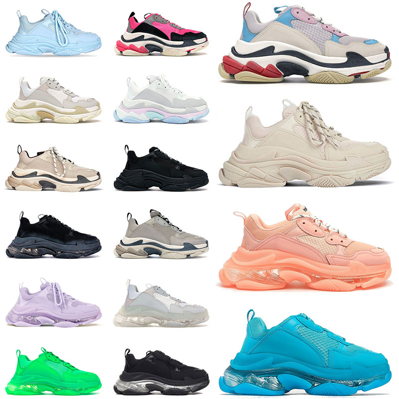 2021 New Triple S Sneakers Designer Shoes For Men Clear Sole Black Ivory Purple Beige White Pink Blue Green Cherry Blossom Powder Women Luxury Trainers, C4 36-45
2021 New Triple S Sneakers Designer Shoes For Men Clear Sole Black Ivory Purple Beige White Pink Blue Green Cherry Blossom Powder Women Luxury Trainers, C4 36-45