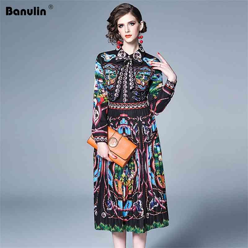 Banulin Spring Runway Dress Women's Full Sleeve Retro Vintage Floral Print Knee-Length Ethnic Midi Vestidos B3507 210603, The picture color
Banulin Spring Runway Dress Women's Full Sleeve Retro Vintage Floral Print Knee-Length Ethnic Midi Vestidos B3507 210603, The picture color