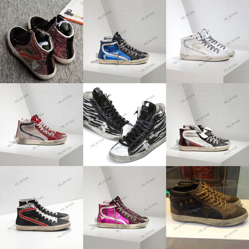 Golden Mid Slide Star Shoe Francy super Leather Sneakers Italy Deluxe Brand Leopard snakeskin Do-old Dirty goose Designer Man Women Shoes without box
Golden Mid Slide Star Shoe Francy super Leather Sneakers Italy Deluxe Brand Leopard snakeskin Do-old Dirty goose Designer Man Women Shoes without box