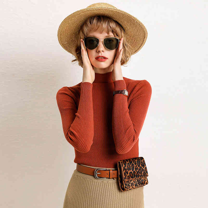 Johnature Women Fashion Solid Color Sweater Half Turtleneck Long Sleeve Slim Soft Sweater Ladies Korean Style Pullover Sweaters 210521, Lake green
Johnature Women Fashion Solid Color Sweater Half Turtleneck Long Sleeve Slim Soft Sweater Ladies Korean Style Pullover Sweaters 210521, Lake green