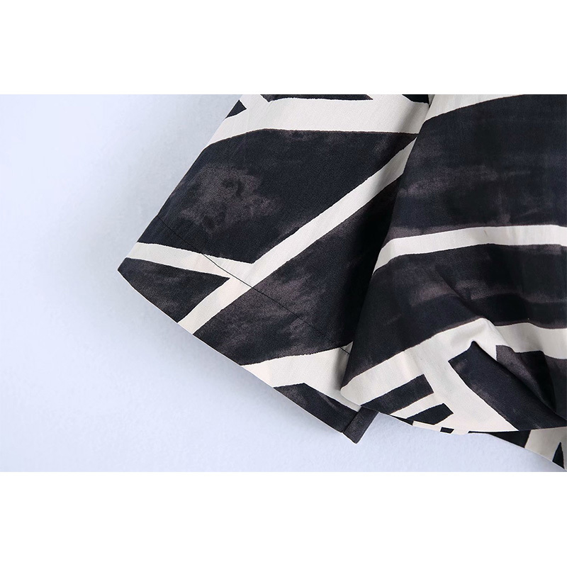 Summer Women 2 Pieces Set Print Cropped Shirt and Pleated Mini Skirt Chic Lady Fashion Casual & Suit 210517