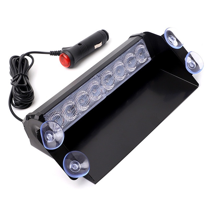 New Styling 8 LED RedBlue Police Strobe Flash Lights Dash Emergency Firemen 3 Flashing Auto Fog lamp Car Warning Light
