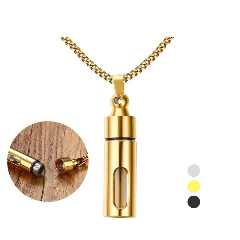 Pendant Necklaces Men Necklace Essential Oil Perfume Opened Gold,Black 3 Colors Stainless Steel Male Choker Chain, Silver
Pendant Necklaces Men Necklace Essential Oil Perfume Opened Gold,Black 3 Colors Stainless Steel Male Choker Chain, Silver