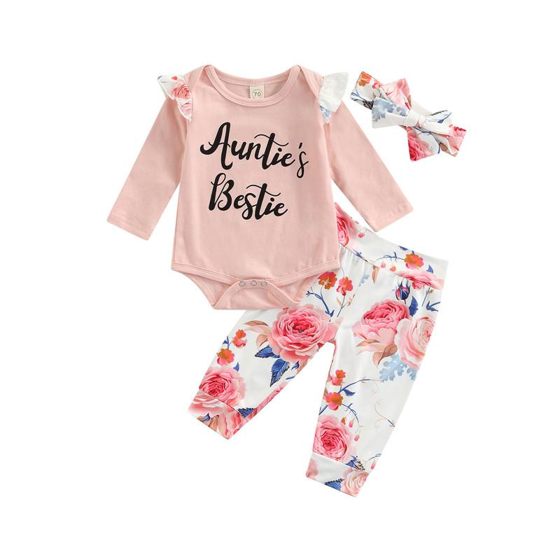 Clothing Sets 0-18m Baby Girls 3pcs Set Long Sleeve Romper Tops And Flower Pants With Headband Infant Spring Fall, White
Clothing Sets 0-18m Baby Girls 3pcs Set Long Sleeve Romper Tops And Flower Pants With Headband Infant Spring Fall, White