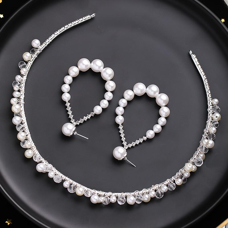 Earrings & Necklace Handmade White Pearl Headband And Set Bridal Headwear Wedding Dress Hair Jewelry Hairband Accessories VL, Silver
Earrings & Necklace Handmade White Pearl Headband And Set Bridal Headwear Wedding Dress Hair Jewelry Hairband Accessories VL, Silver