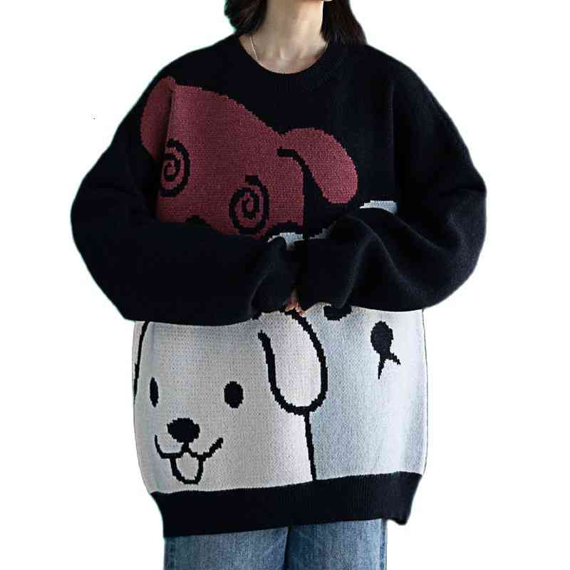 women's sweaters suéter bordado de senhos animados feminino, harajuku lolita moda primavera y2k suéter pulôver malha para meninas adole, White;black
women's sweaters suéter bordado de senhos animados feminino, harajuku lolita moda primavera y2k suéter pulôver malha para meninas adole, White;black