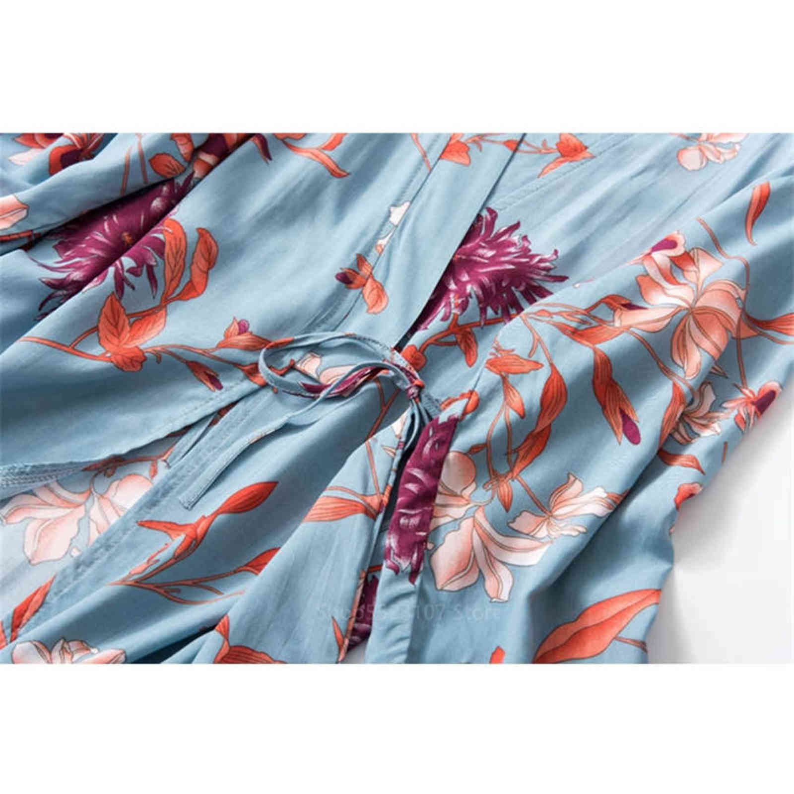 Satin Pajamas for Women 3Pcs Pjs Home Wear Clothes Print Floral Cotton Ladies Sexy Loose Sleep Nightwear Sets 211112