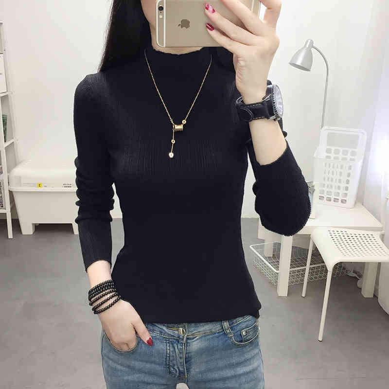 sueter mujer invierno Flat Knitted women pullover sweater winter clothes women chompas para mujer Office Lady 5880 50 210417