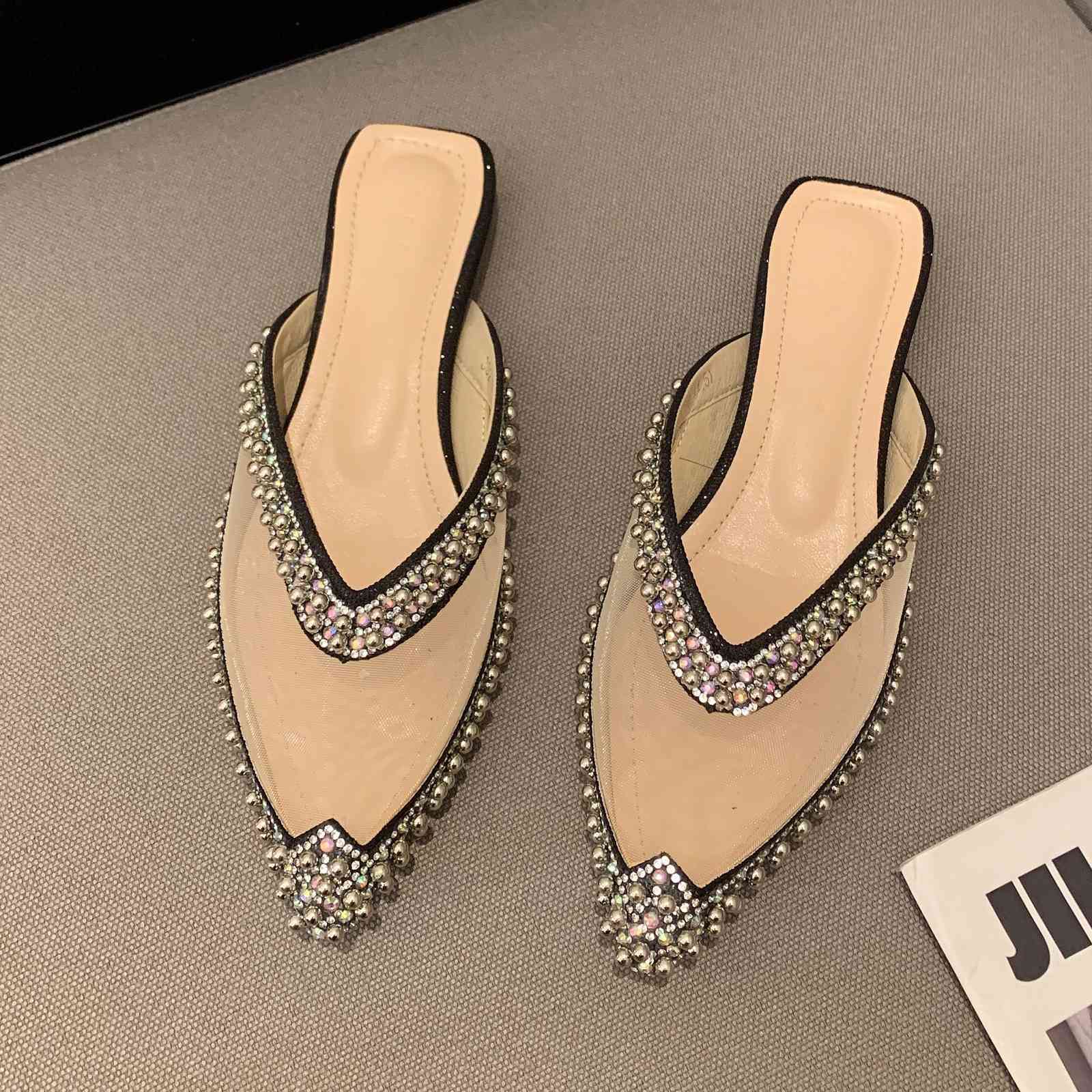 Sandals Women's slippers slip-in-mules hollow mesh summer rebite loafer with no casual backrest ladies metal pumps flip-flop beach 1V4X, 1# shoe box
Sandals Women's slippers slip-in-mules hollow mesh summer rebite loafer with no casual backrest ladies metal pumps flip-flop beach 1V4X, 1# shoe box