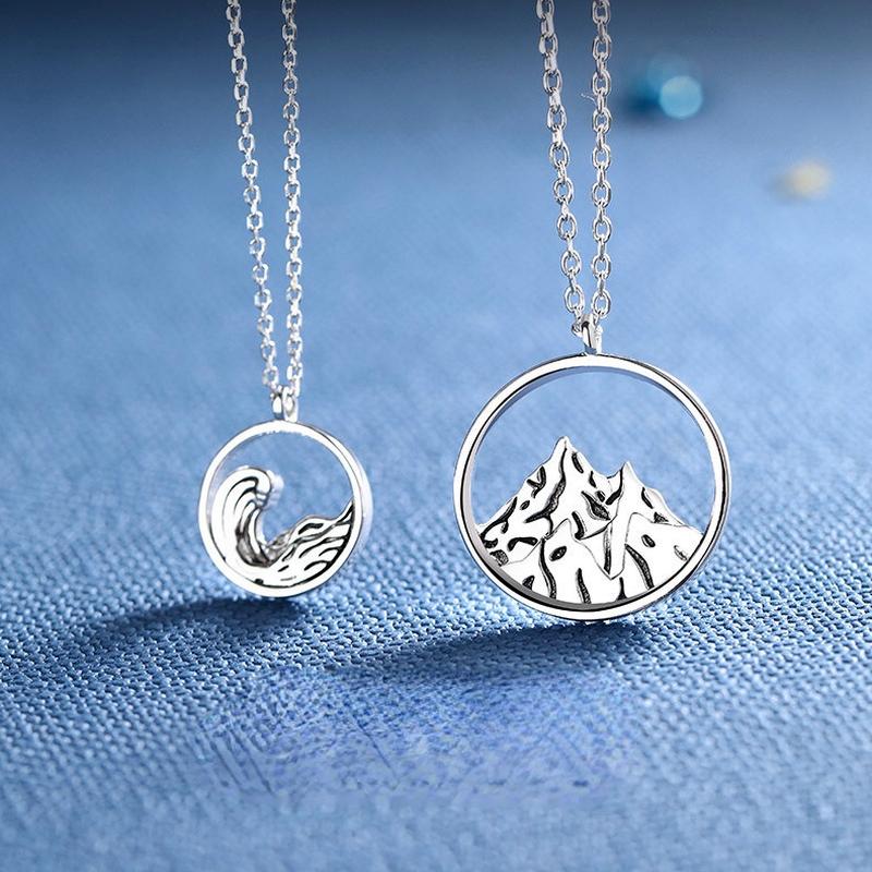 Chains 2022 Landscape Mountains And Rivers Scenery Long Necklace Adjustable Wax Cord Chain Setting Hollow Out Pendant Accessories, Silver
Chains 2022 Landscape Mountains And Rivers Scenery Long Necklace Adjustable Wax Cord Chain Setting Hollow Out Pendant Accessories, Silver