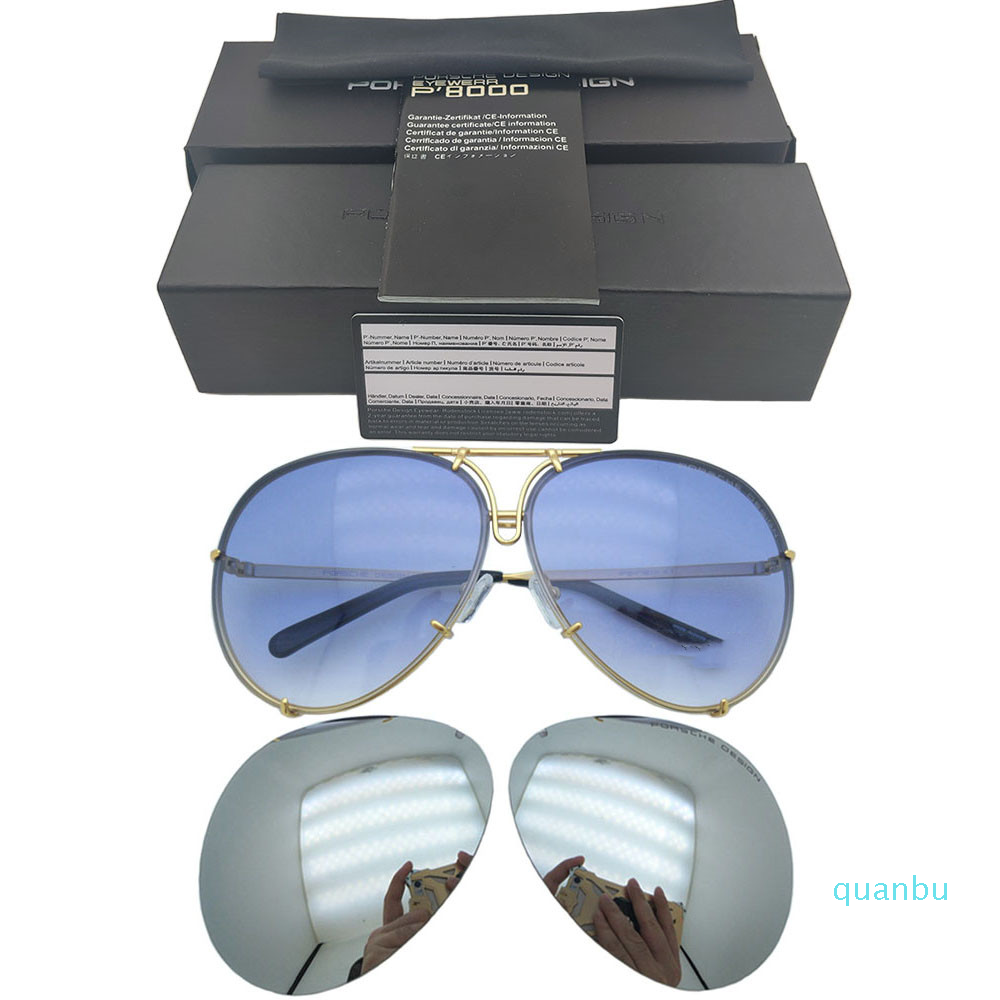 Porsche Design Brand P 8478 Sunglasse Replaceable lens Anti Reflective Women Mirror Sun Glasses Oval Men Interchangeable Lens Sunglasses, White;black
Porsche Design Brand P 8478 Sunglasse Replaceable lens Anti Reflective Women Mirror Sun Glasses Oval Men Interchangeable Lens Sunglasses, White;black