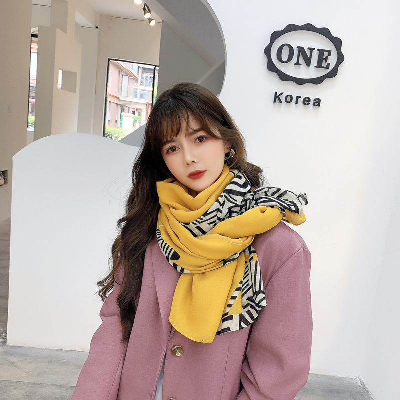 Autumn and Winter New Womens Scarf Fashion Geometry Pattern Mixed Color Stripe Plaid Warm Scarf Thickened Scarf Wholesale
Autumn and Winter New Womens Scarf Fashion Geometry Pattern Mixed Color Stripe Plaid Warm Scarf Thickened Scarf Wholesale