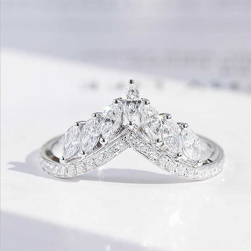 Size 6-10 Luxury Jewelry Real 925 Sterling Silver Crown Ring Full Marquise Cut White Topaz Cz Diamond Moissanite Women Wedding Band
Size 6-10 Luxury Jewelry Real 925 Sterling Silver Crown Ring Full Marquise Cut White Topaz Cz Diamond Moissanite Women Wedding Band