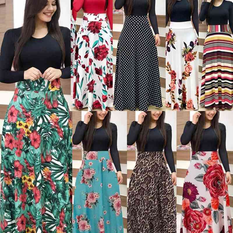 2020 fashion flower print color matching long sleeve dress for female 8026, C001
2020 fashion flower print color matching long sleeve dress for female 8026, C001