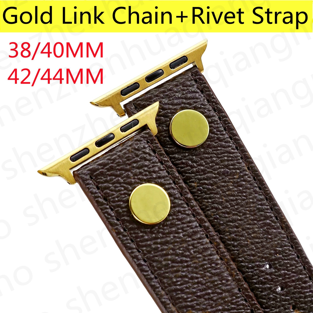 Luxury Watch bands Smart Straps For Apple iWatch Band 7 6 4 3 Series 41mm 45mm 44mm Strap Designer Leather Bracelet Gold Links Rivet Wristband Fashion Flower Men Women
Luxury Watch bands Smart Straps For Apple iWatch Band 7 6 4 3 Series 41mm 45mm 44mm Strap Designer Leather Bracelet Gold Links Rivet Wristband Fashion Flower Men Women