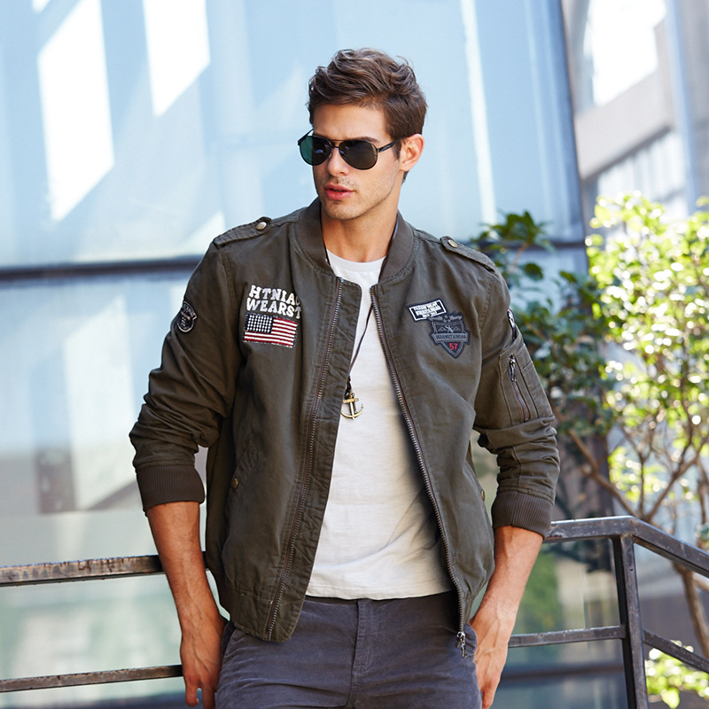 Spring and Autumn Military Jacket Men Korean Style Trend Men Air Force One Jacket Casual, Black;brown
Spring and Autumn Military Jacket Men Korean Style Trend Men Air Force One Jacket Casual, Black;brown