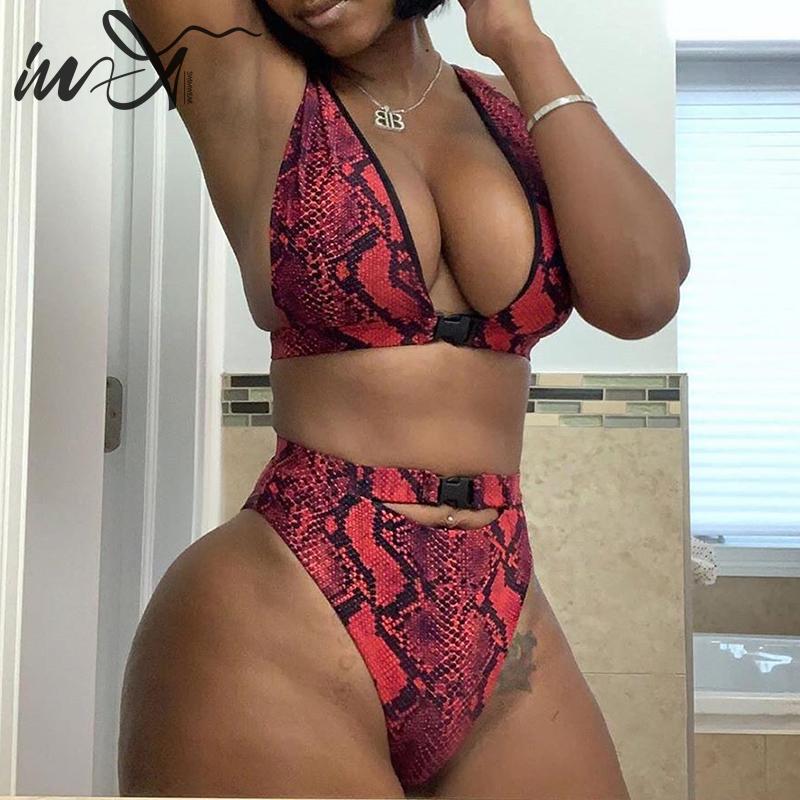 In-X Sexy red snake print bikini 2021 Buckle swimsuit female bathers High waist biquini V neck swimwear women Bathing suit new, X19sw2443
In-X Sexy red snake print bikini 2021 Buckle swimsuit female bathers High waist biquini V neck swimwear women Bathing suit new, X19sw2443