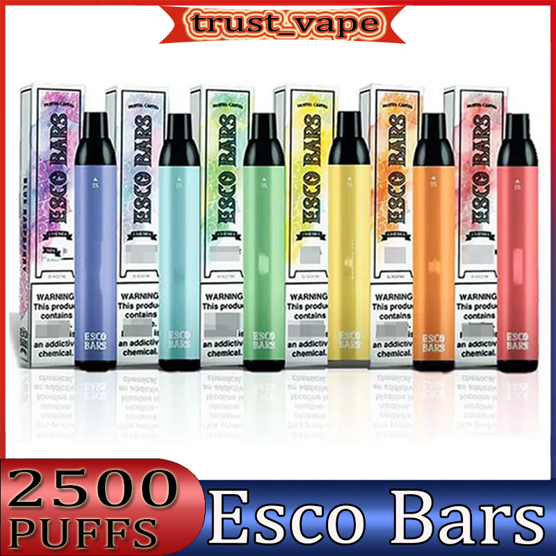 ESCO BARS Disposable E Cigarettes Device Kit 2500 Puffs 1000mAh Battery 8ml Prefilled Mesh Coil Cartridge Pod Vape Pen Fast Ship
ESCO BARS Disposable E Cigarettes Device Kit 2500 Puffs 1000mAh Battery 8ml Prefilled Mesh Coil Cartridge Pod Vape Pen Fast Ship