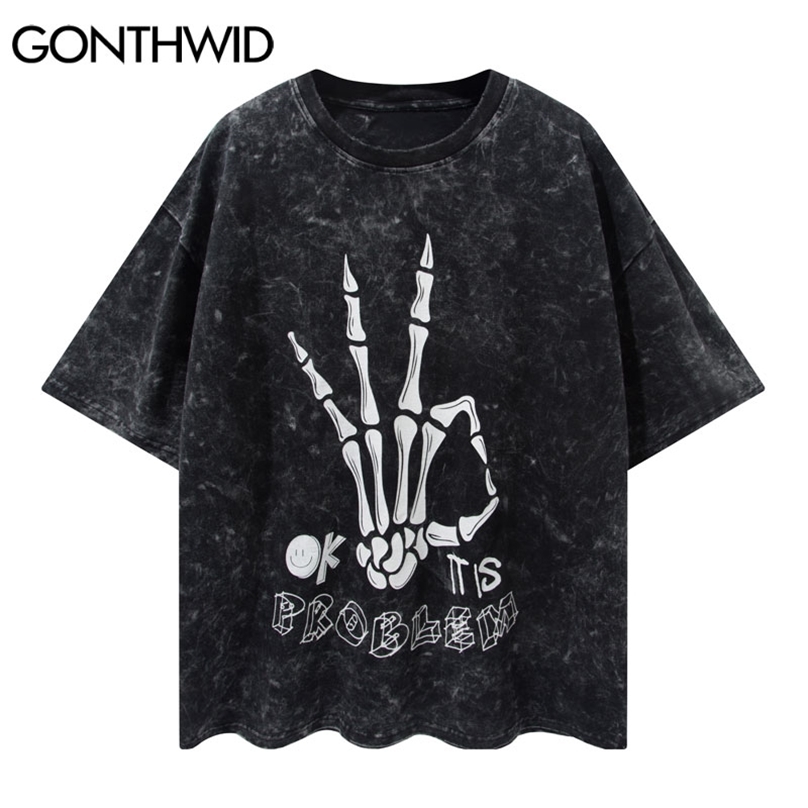 Tees Shirts Hip Hop Ripped Distressed Funny Skeleton Hand Print Tshirts Streetwear Fashion Summer Loose T-Shirt Tops 210602, Black
Tees Shirts Hip Hop Ripped Distressed Funny Skeleton Hand Print Tshirts Streetwear Fashion Summer Loose T-Shirt Tops 210602, Black