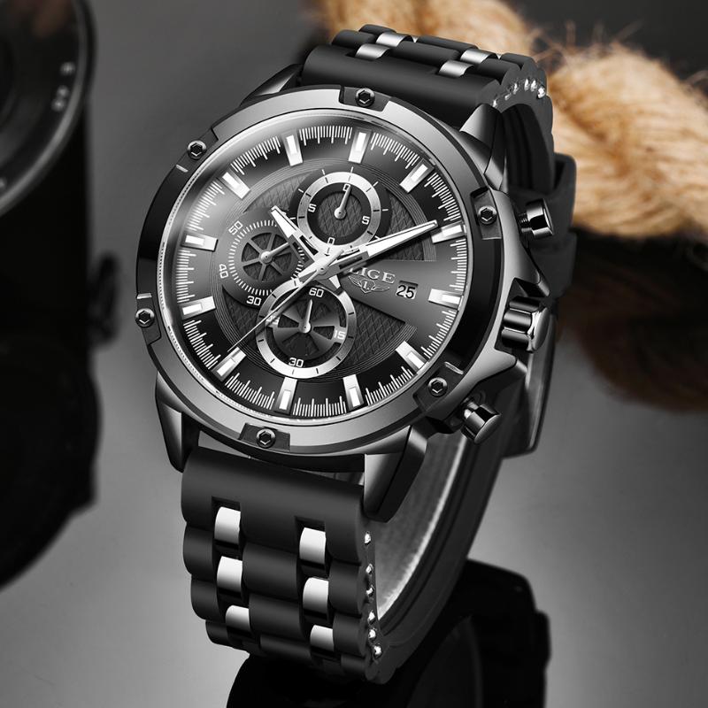 Wristwatches 2021 LIGE Fashion Sport Watch Men Waterproof Mens Watches Top Quartz Relogio Masculino Reloj Hombre Silicone Strap, Black blue
Wristwatches 2021 LIGE Fashion Sport Watch Men Waterproof Mens Watches Top Quartz Relogio Masculino Reloj Hombre Silicone Strap, Black blue