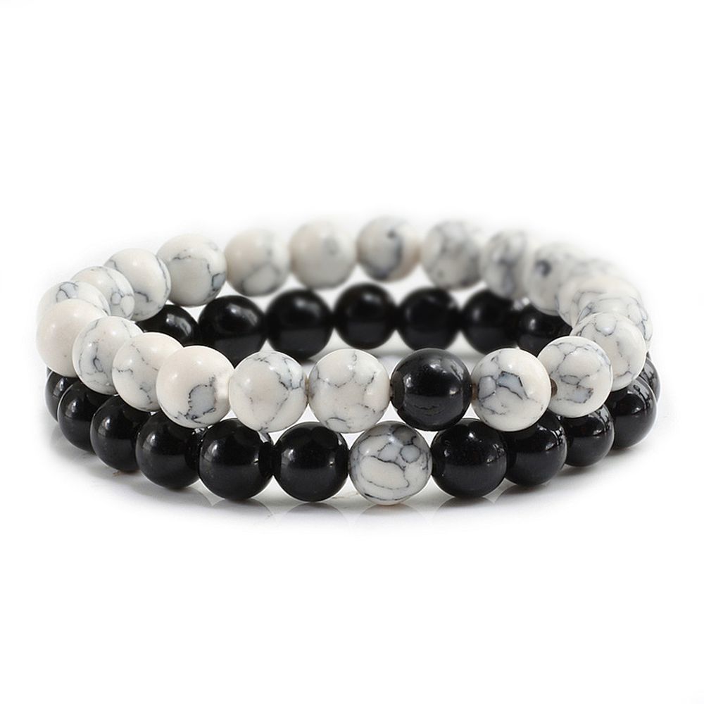 2Pcs/Set Classic Natural Stone White and Black Yin Yang Beaded Bracelets Couples Distance Bracelet for Men Women Best Friend
2Pcs/Set Classic Natural Stone White and Black Yin Yang Beaded Bracelets Couples Distance Bracelet for Men Women Best Friend