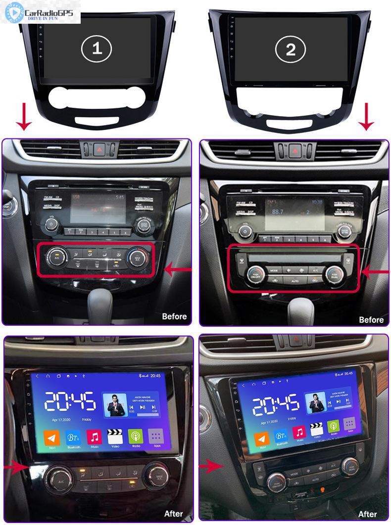 10 Inch Car dvd Multimedia System Player Audio Screen Radio Stereo Carplay Mp5 for Nissan QASHQAI 2013-2016 Double Din Head Unit