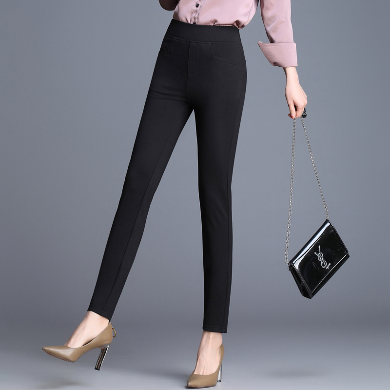 pants women pantalon femme trousers pantalones mujer cintura alta Office Lady Full Length Pencil Pants plus size 6528 50 210427