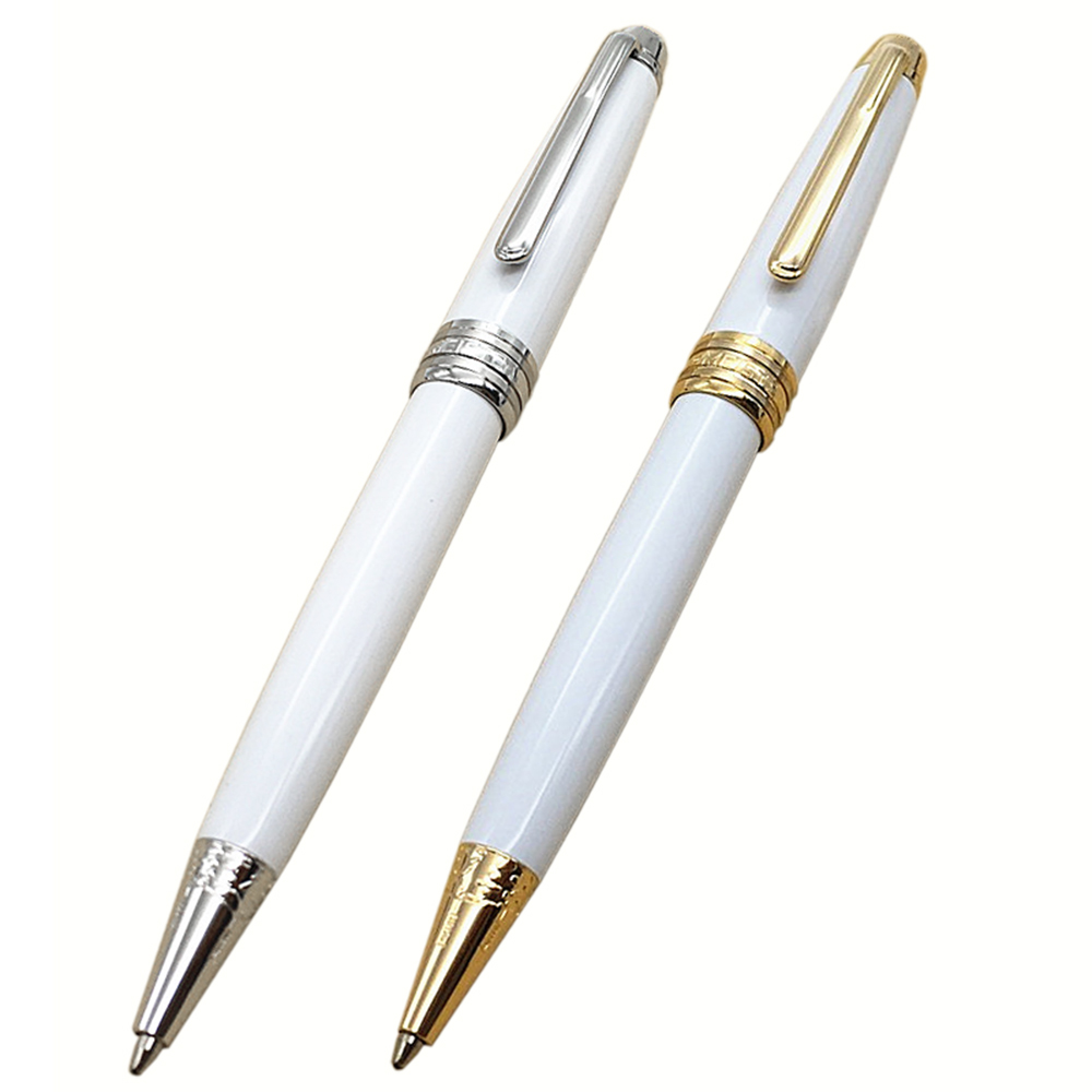 YAMALANG 163 White Ceramic housing metal ballpoint pen with gold & silver trim rollerball pens writing supplies engraving numbers black ink
YAMALANG 163 White Ceramic housing metal ballpoint pen with gold & silver trim rollerball pens writing supplies engraving numbers black ink