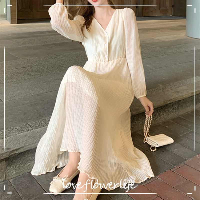 Elegant Dress Women Casual Lace Long Sleeve Dress Korean Button Evening Party V-neck Vintage Dress Female Autumn 210521, Black
Elegant Dress Women Casual Lace Long Sleeve Dress Korean Button Evening Party V-neck Vintage Dress Female Autumn 210521, Black