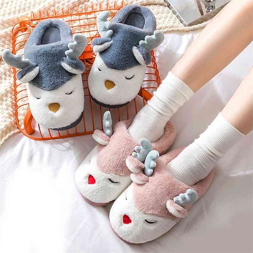 Women Winter Home Slippers Cartoon Deer Elk Non-slip Soft Warm House Shoes Men Ladies GIrs Indoor Bedroom Couples Floor Footwear 210607, Pink
Women Winter Home Slippers Cartoon Deer Elk Non-slip Soft Warm House Shoes Men Ladies GIrs Indoor Bedroom Couples Floor Footwear 210607, Pink