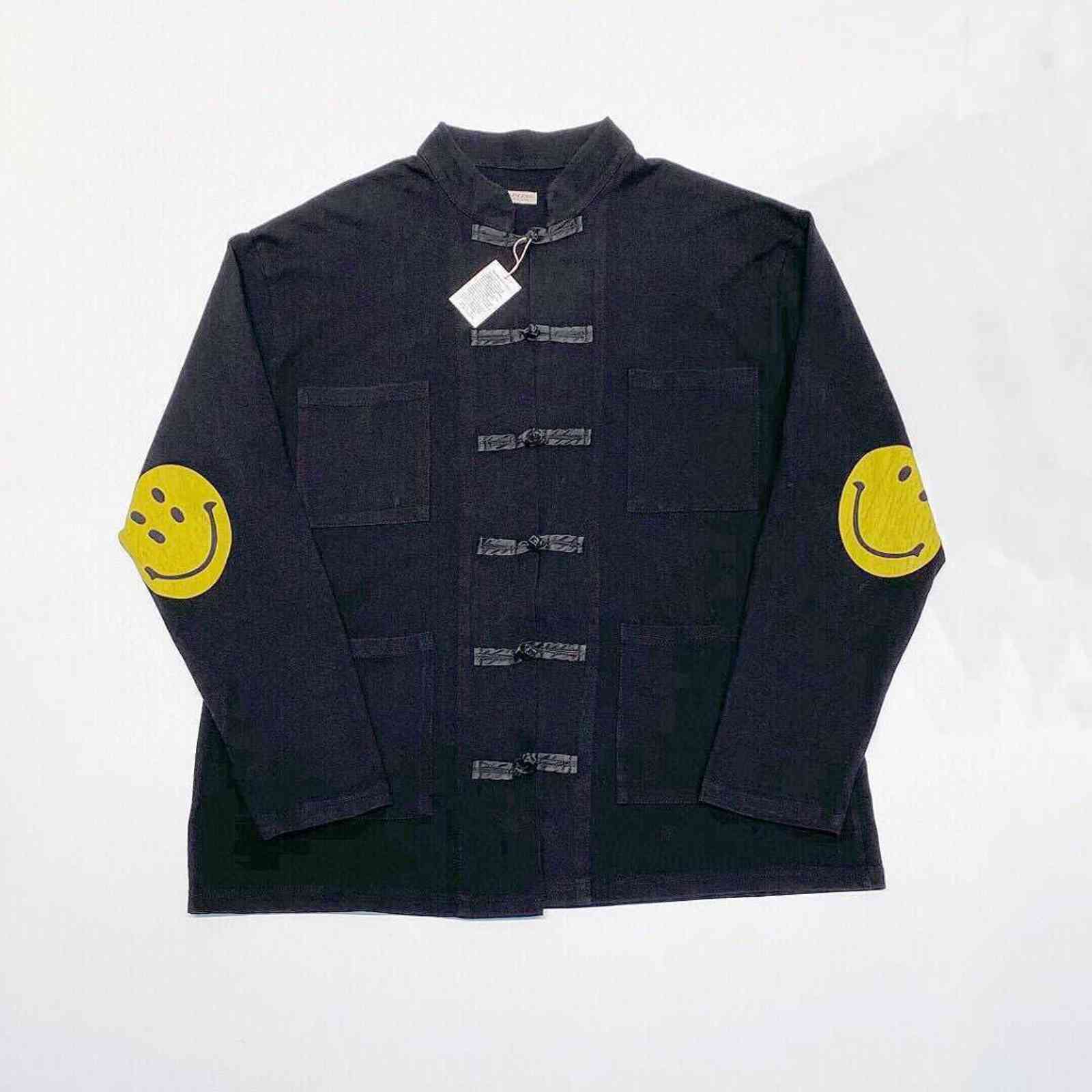 Kapital kountry Chinese Tang style smiling face arm printed cotton linen Long Sleeve Shirt, Black
Kapital kountry Chinese Tang style smiling face arm printed cotton linen Long Sleeve Shirt, Black