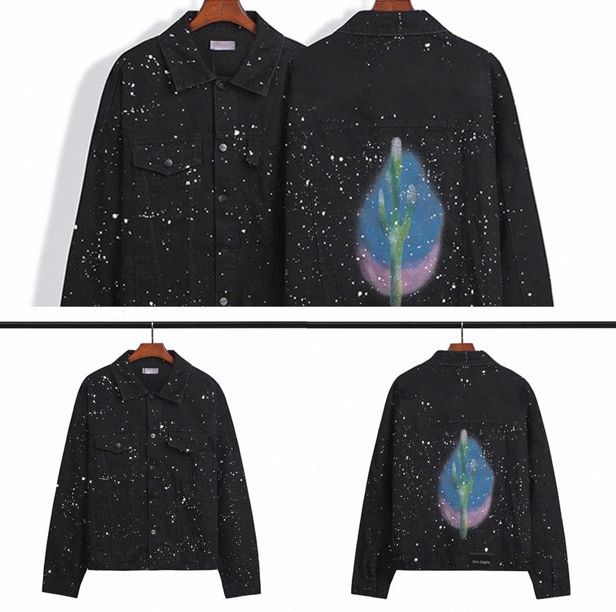 Designer palm Ink jackets cowboy splashing washed mens star black long sleeve plam hip hop cactus letter printed denim jacket men coats u8Bl#, Customize
Designer palm Ink jackets cowboy splashing washed mens star black long sleeve plam hip hop cactus letter printed denim jacket men coats u8Bl#, Customize