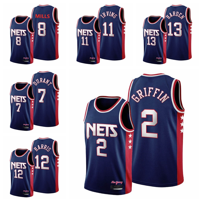 BrooklynNetsMen Basketball Kevin Durant 7 James Harden 13 Kyrie Irving 11 Griffin Joe Harris Navy 2021-22 Edition City Jersey
BrooklynNetsMen Basketball Kevin Durant 7 James Harden 13 Kyrie Irving 11 Griffin Joe Harris Navy 2021-22 Edition City Jersey
