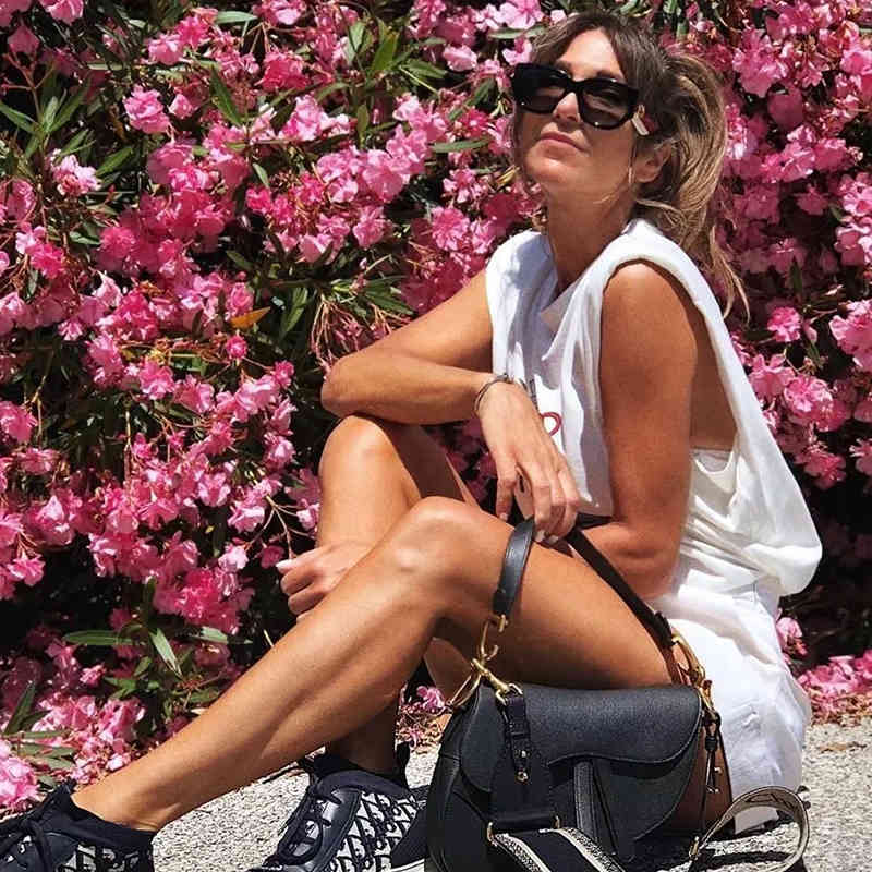 Foridol sleeveless vintage white short straight dress women casual summer autumn mini dress party dress robe 210415