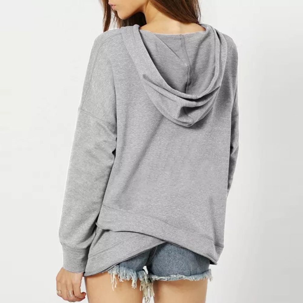 Women Autumn Casual Solid Loose Hoodies Long Sleeve Streetwear Plus Size Sweatshirts Vintage Pullover 210428